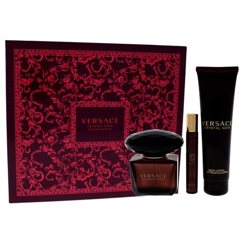 versace black crystal gift set|versace crystal noir perfume set.